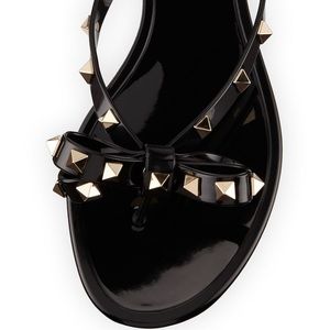 Valentino Garavani Rockstud PVC Flat Thong Sandals